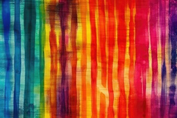 Canvas Print - vibrant and colorful striped background. Generative AI