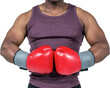 Fit man with boxing gloves 