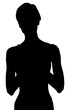 Silhouette woman standing
