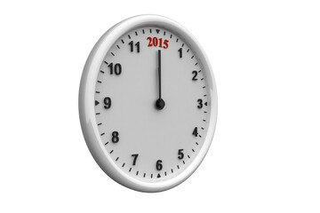 Wall Mural - Illustration of 2015 on analog clock