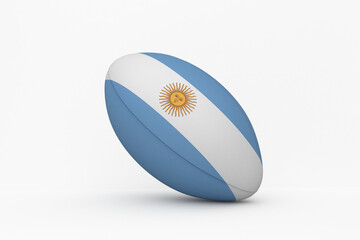 Wall Mural - Argentinian flag rugby ball