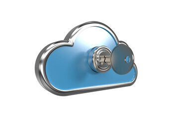 Sticker - Key in cloud shape locker