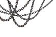 3d image of connected metallic chains