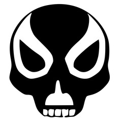 vector illustration of skull cartoon