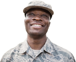 Portrait of military smiling 