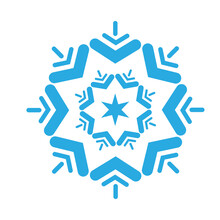 Delicate Digital Blue Snowflake Design