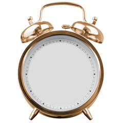 Poster - Shiny brown alarm clock without clock hands