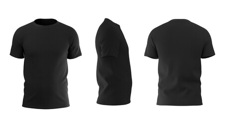 Realistic black T-shirt mockup design
