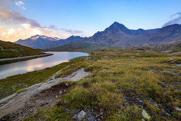 White lake, Gavia Pass, Italian Alps