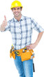 © vectorfusionart - Handyman gesturing thumbs up sign