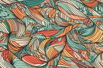 Sticker - vibrant and colorful pattern with an abstract design. Generative AI