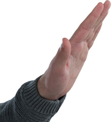 Sticker - Hand gesture against white background