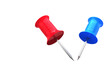 © vectorfusionart - Close-up of red and blue pushpins