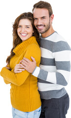 Sticker - Portrait of happy young couple embracing