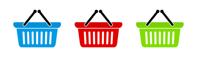 Sticker - Shopping basket icon set