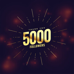 Poster - thanking your 5000 public followers and customer on web channel