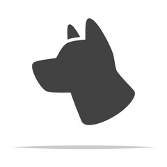 Wall Mural - dog head icon vector isolated