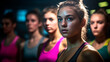 © toonsteb - group of fitness girl 20 years old during a group fitness class in the gym with Generative AI
