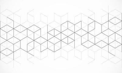Wall Mural - abstract geometric background with isometric blocks, polygon shape pattern