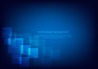 Wall Mural - abstract technology futuristic digital graphic concept square pattern with lighting glowing particle