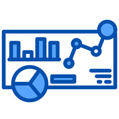 Dashboard blue outline icon