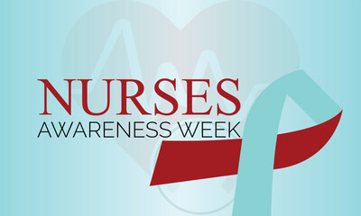 Canvas Print - National Nurses week is observed every yerar in May. banner design template Vector illustration background.