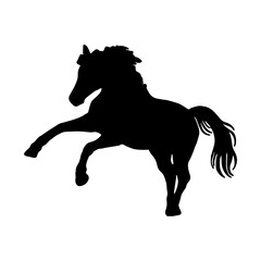 Wall Mural - horse silhouette vector