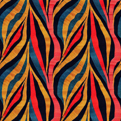 Wall Mural - embroidered abstract design fabric seamless pattern. repeating fashion textile backdrop. generative 