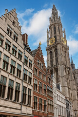 Wall Mural - Cathedral of Our Lady in center of Antwerp, Belgium