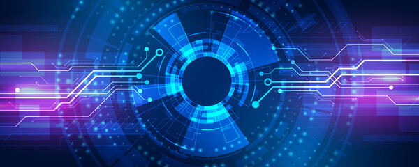 Wall Mural - cybersecurity background image, internet and abstract global sci-fi technology hi-tech network conce