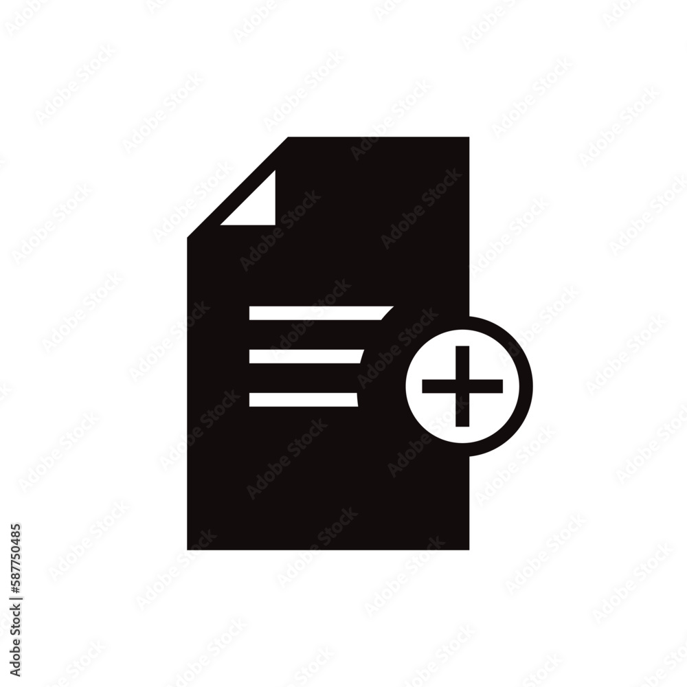 Document and files vector icon. Add file. Delete file icon. Office ...