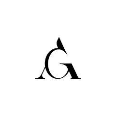 Wall Mural - ag letter logo. This logo icon is creatively combined with the letters a and g.
