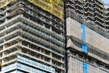 Wall Mural - Close-up of steel structures for building construction.