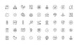 © Vector Market - Eco friendly related thin line icon set in minimal style. Linear ecology icons. Environmental sustainability simple symbol.