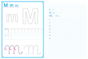 Alphabet Letter tracing practice worksheet vector illustration. alphabet tracing practice worksheet for kids. worksheet for to teachers, parents, vector  file