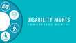 Disability Rights awareness month design poster , banner, background template, Disability Rights awareness month is observed every year from November 3 to December 3, Vector illustration
