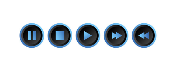 graphic 3d icon design of music button, simple and clean.