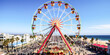 The iconic Ferris wheel in Santa Monica, United States, offers a memorable view of the city. - generative ai