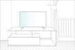 © The InkPot - modern living room with a window