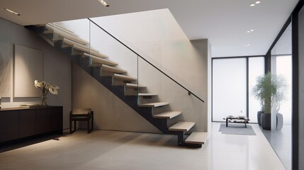 Interior of a modern staircase