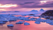 © Erika Valkovicova - Pink sunset in Ilulissat Icefjord in Greenland