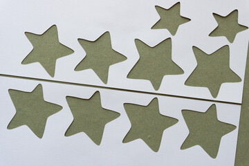 Poster - paper stencil with star shape cutouts