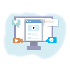 Flat design of modern vector illustration icons is a set of SEO optimization sites, programming process and web analytics elements