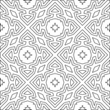 Fototapeta Młodzieżowe - 
 Monochrome ornamental texture with smooth linear shapes, zigzag lines, lace pattern.Abstract geometric black and white pattern for web page, textures, card, poster, fabric, textile.
