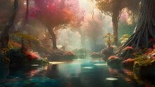 Step Into A World Of Enchantment And Wonder With A Stunning, Hyper-realistic Image Of Nature That Captures The Essence Of Its Magical Beauty. Created Using Generative AI.
