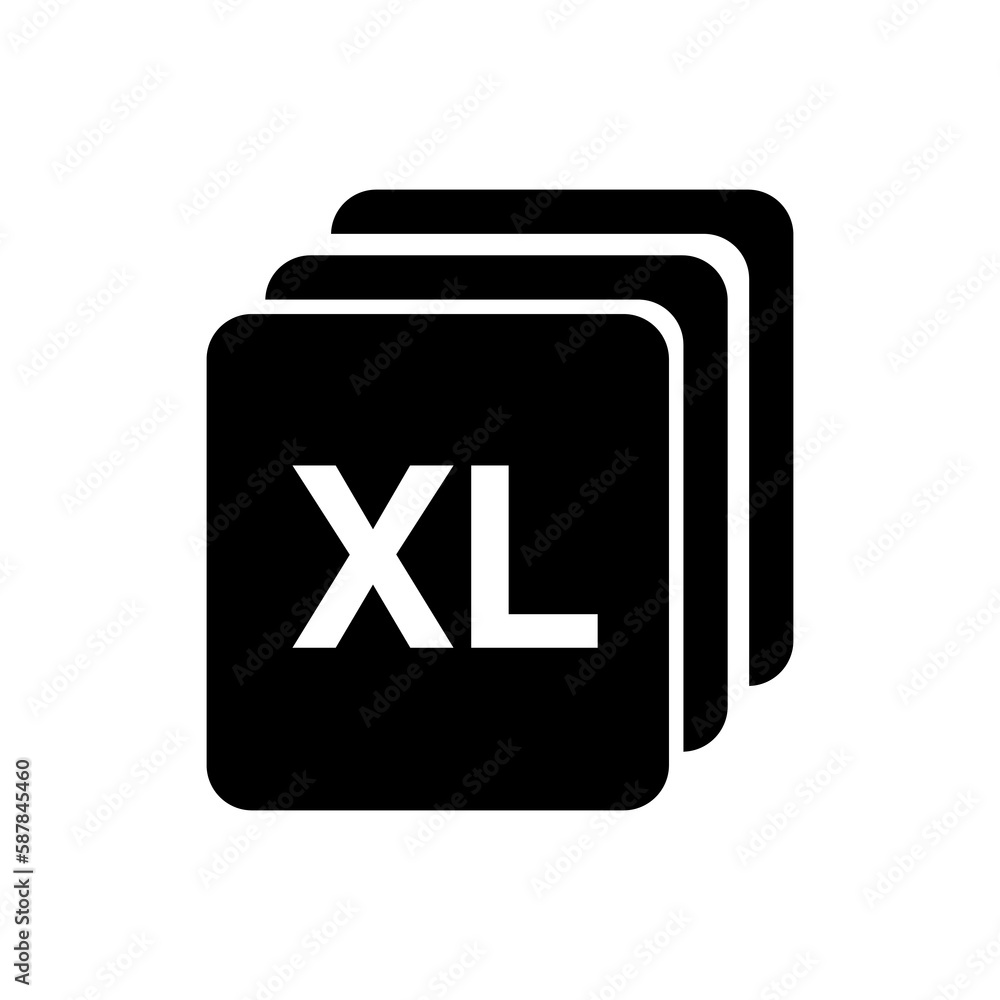 Extra-Large vector symbol illustration on white background..eps