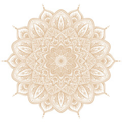 mandala pattern ornament islamic elegant nude color