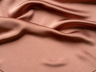 Pattern of luxurious golden brown fabric texture. Beautiful. Abstract background of fabric waves.