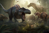 Fototapeta  - tyrannosaurus rex dinosaur