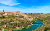 Fototapeta Nowy Jork - Panoramic view of beautiful city landscape of Toledo in Spain- Castile la mancha